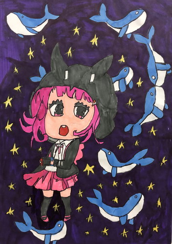 快乐的甜点六年级绘画