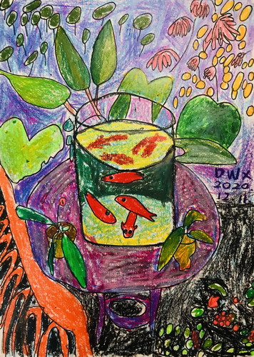 鱼缸绘画一等奖