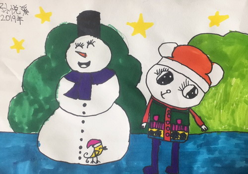 堆雪人画画好看