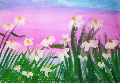 茂密的花手绘画简单好看