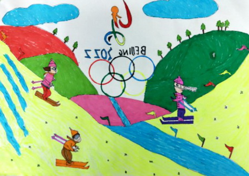 喜迎冬奥儿童画创意
