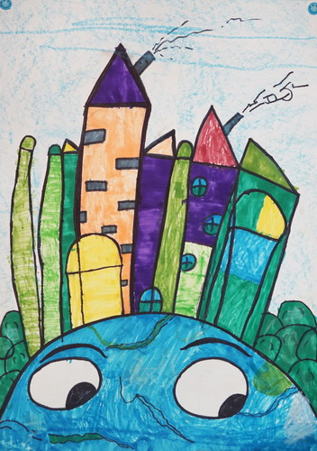 地球村画画简单