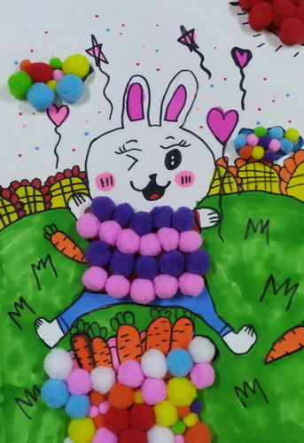 勤劳的小兔子画画好看