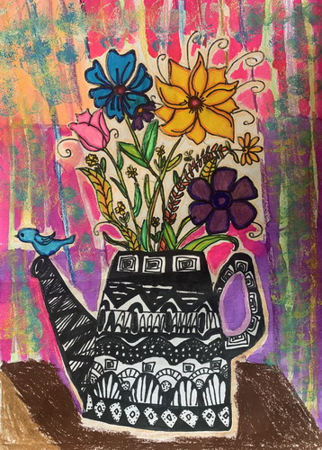 花瓶儿童画创意