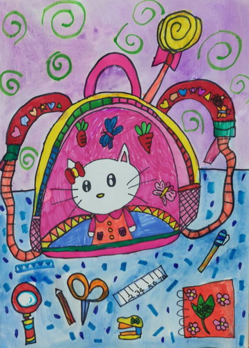 我的书包儿童画图片