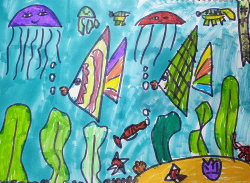 海底世界儿童绘画一等奖