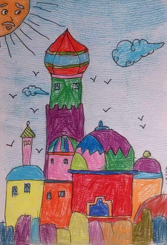 城堡二年级绘画