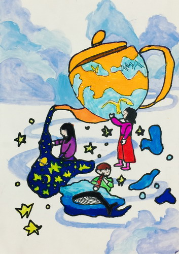 星辰大海手绘画一等奖