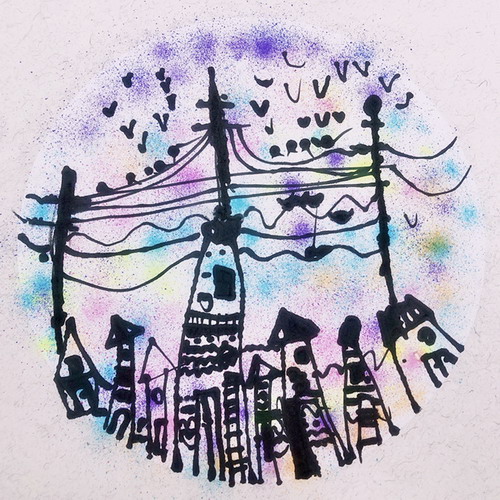 晚霞绘画获奖作品