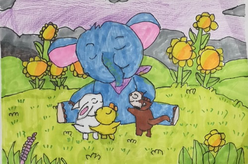 好朋友绘画漂亮