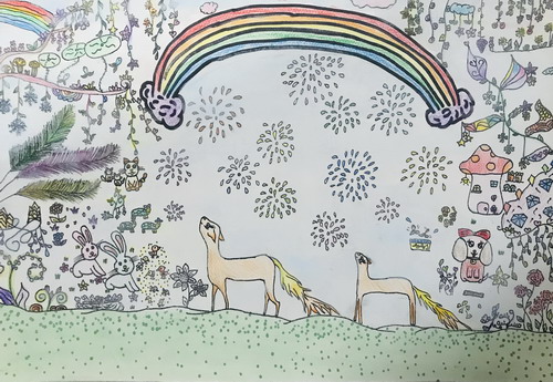 森林盛会儿童绘画