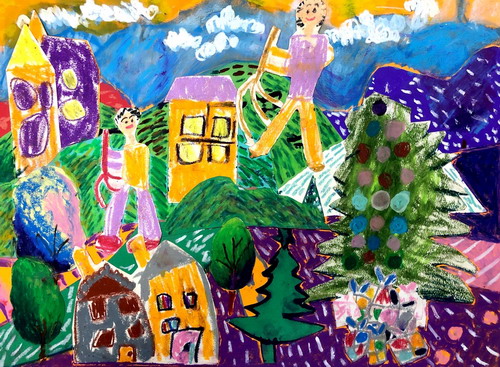 家乡一景绘画获奖作品