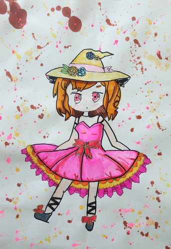 魔法少女手绘画简单好看