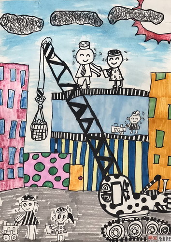 建设家园画简单好看