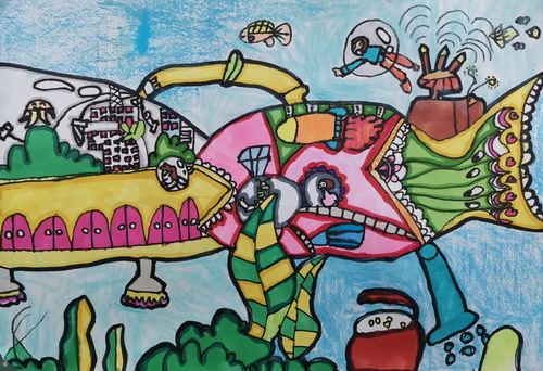 海底创想创意画一等奖