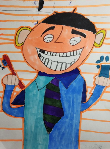 茂密的花绘画作品