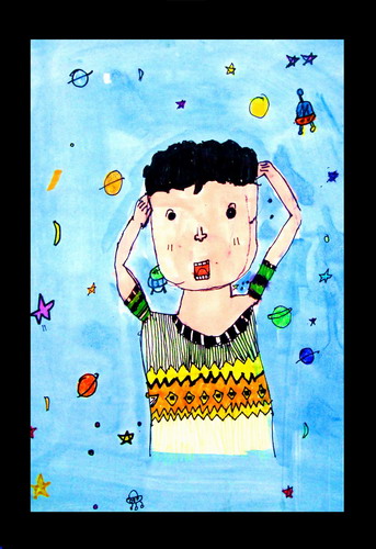 仰望星空画画好看