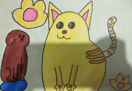 小猫创意画一等奖