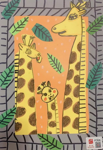 长颈鹿儿童画创意