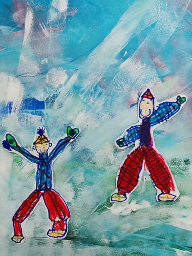 雪世界手绘插画