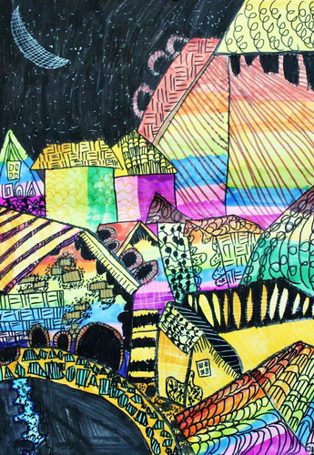 古镇手绘画获奖