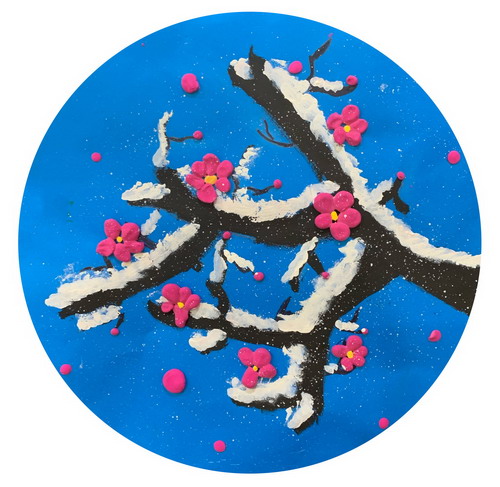 赞红梅手绘画简单好看