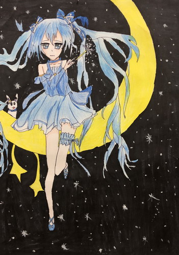 夏日荷塘绘画一等奖