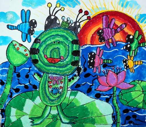 小蝌蚪找妈妈幼儿园绘画