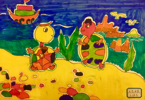 乌龟历险记画画简单