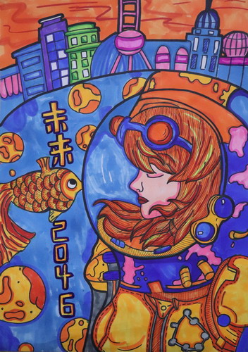 未来2046儿童画一等奖