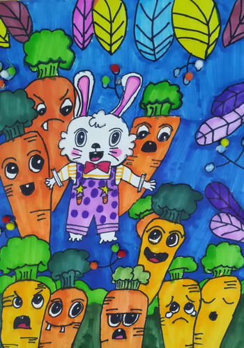 萝卜与兔先生手绘画图片