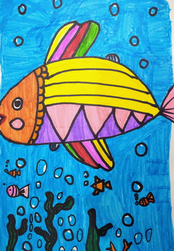 大头鱼画画简单