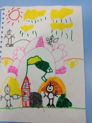 去公园画画作品