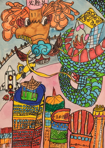 我的城市绘画图片