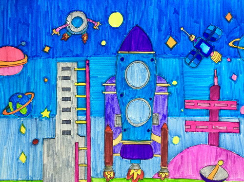 火箭创意画获奖