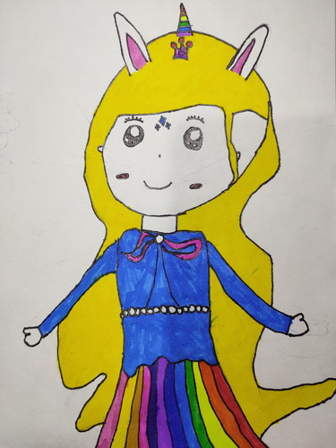 小公主儿童画一等奖