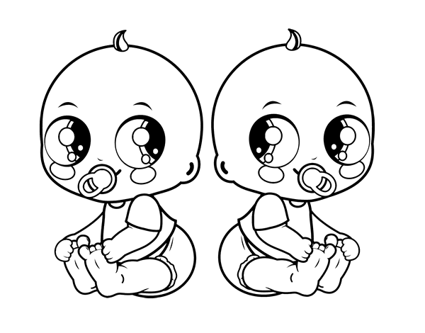 双胞胎宝宝彩页