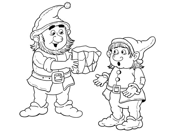 小矮人填色图片-2