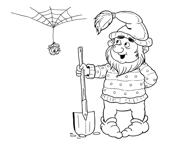 小矮人填色图片-6