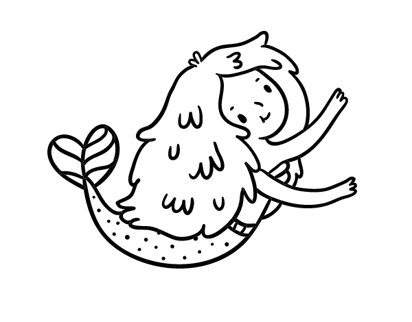 小美人鱼简笔画图片