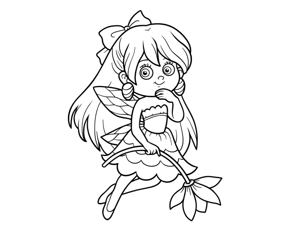 花仙子简笔画图片