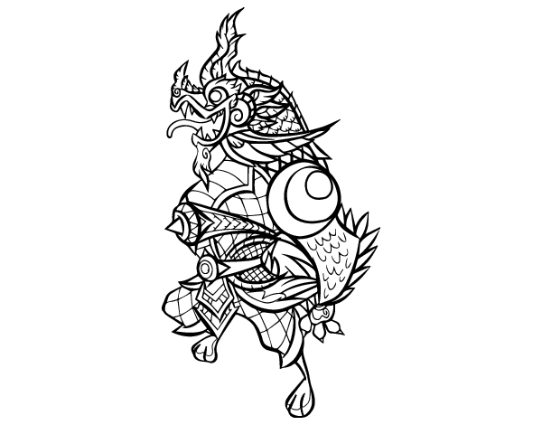 守护龙简笔画图片