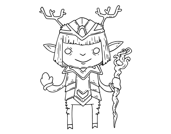 半羊人简笔画图片