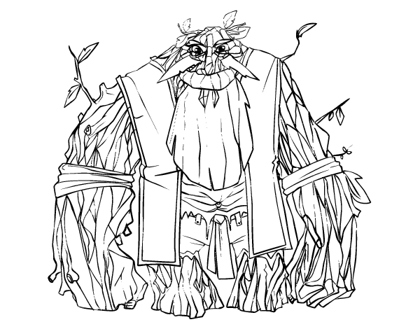 森林之王简笔画图片