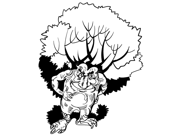 森林地精填色图片-2