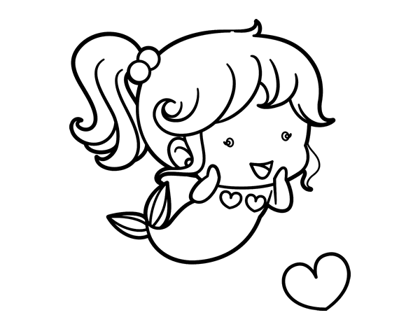 赤壁美人鱼简笔画图片