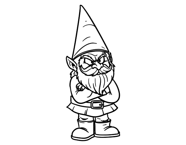 脾气暴躁的小矮人简笔画图片