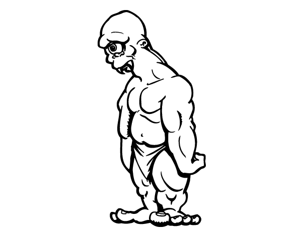 悲伤的独眼巨人简笔画图片