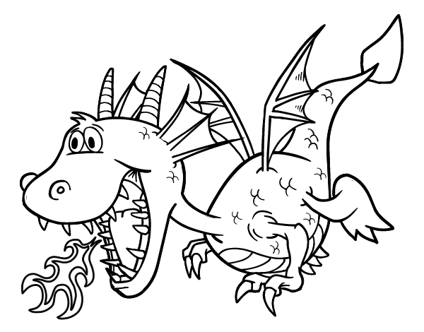 喷火龙简笔画图片-1