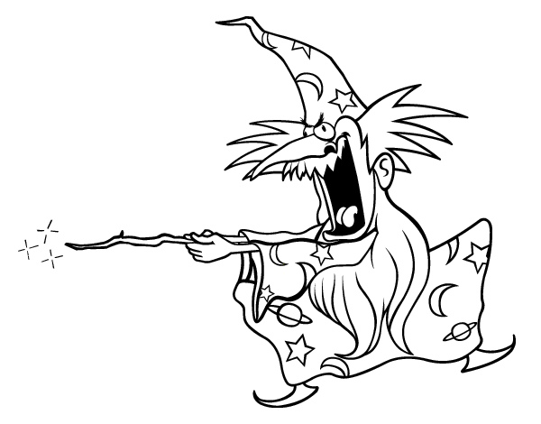 疯狂巫师简笔画图片